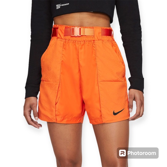 NWT NIKE SPORTSWEAR SWOOSH WOVEN SHORTS (Alpha Orange) - Picture 1 of 8